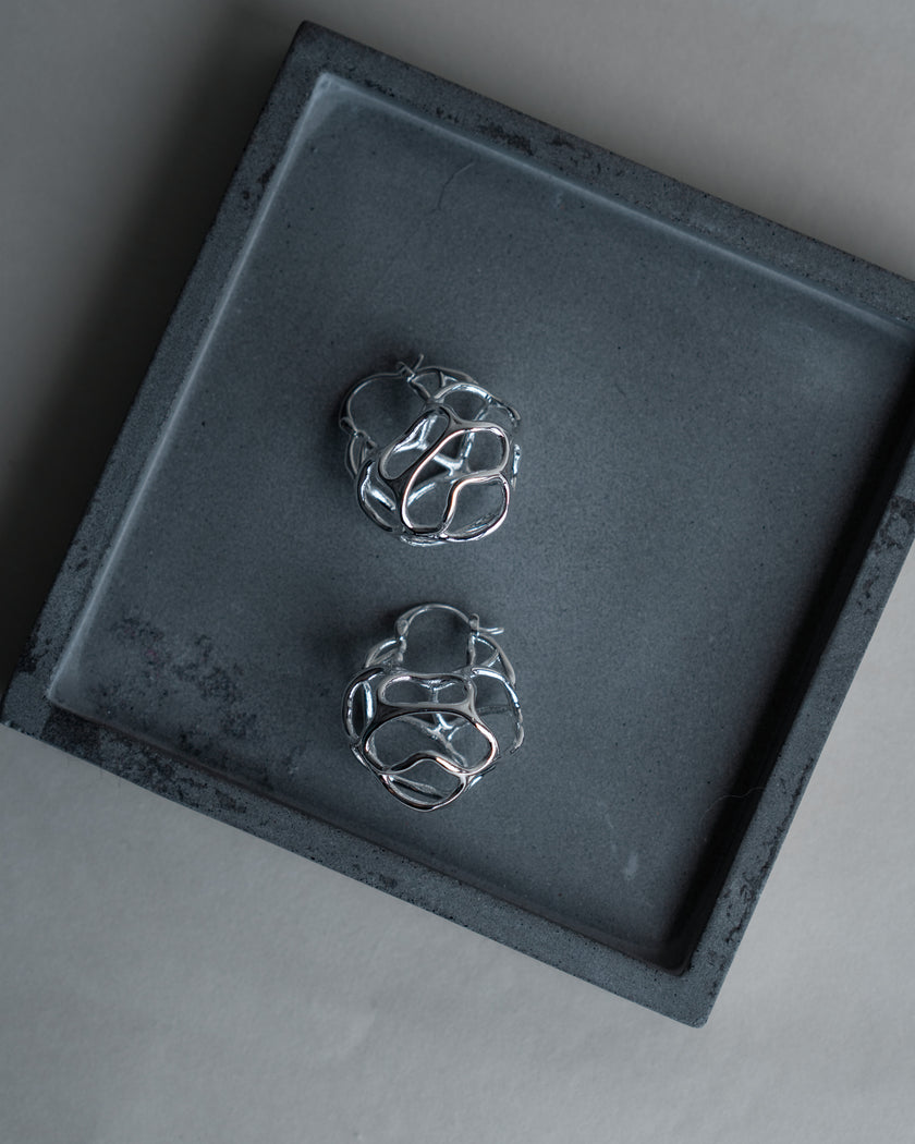 Prismatic Silver Hoops