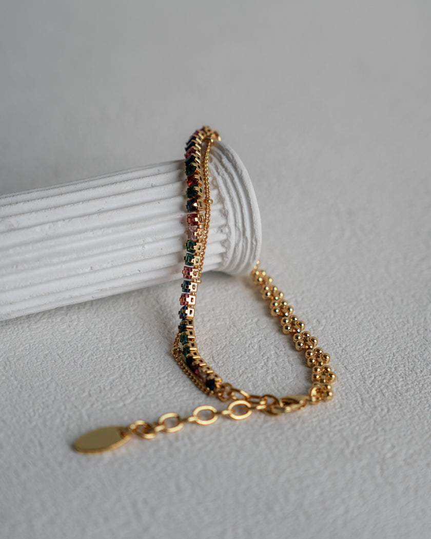 Ava's Vivid Zircon Bracelet