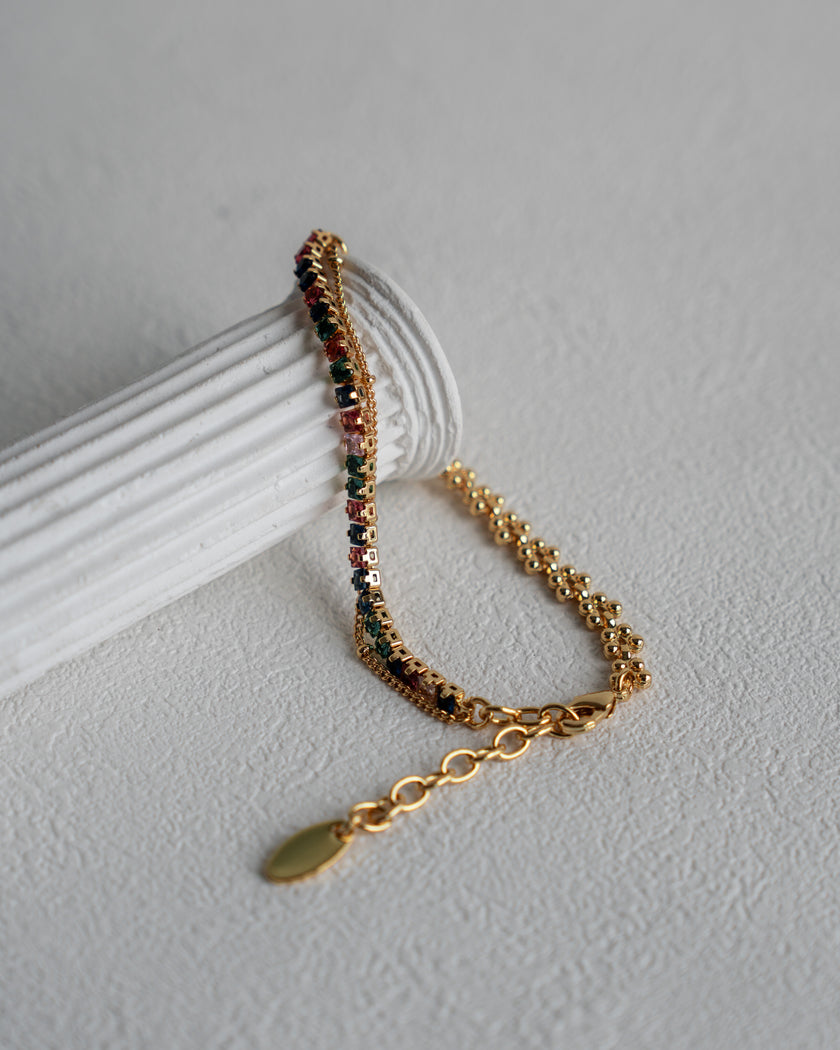 Ava's Vivid Zircon Bracelet