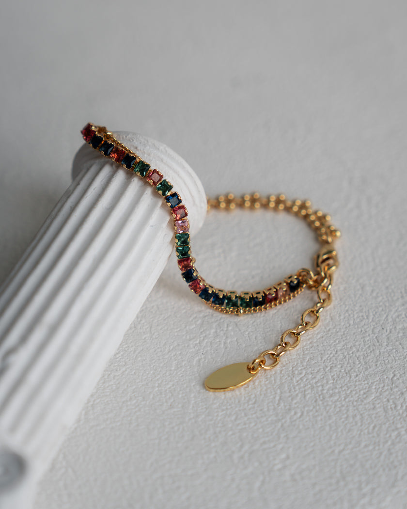Ava's Vivid Zircon Bracelet