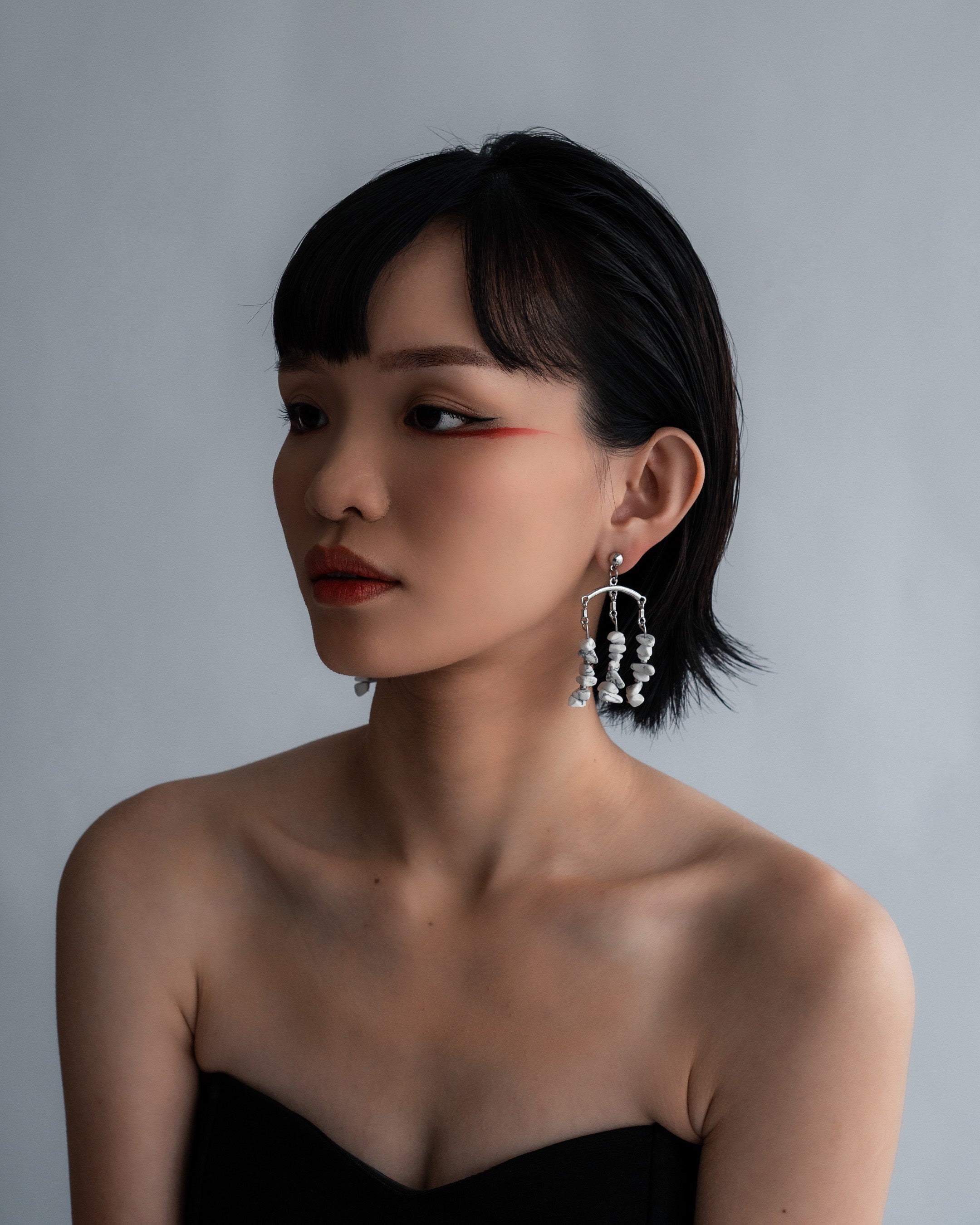 Triple Cascade Stones Stud