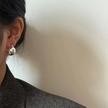 Minimal Dome Drop Earrings