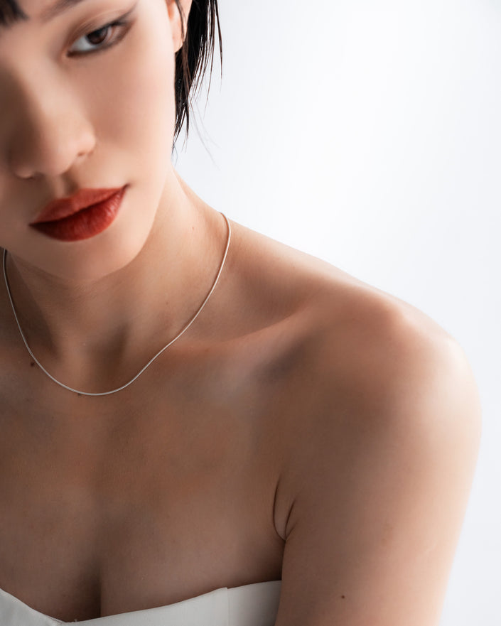 Grace Line Necklace  | Pure 925 Sterling Silver