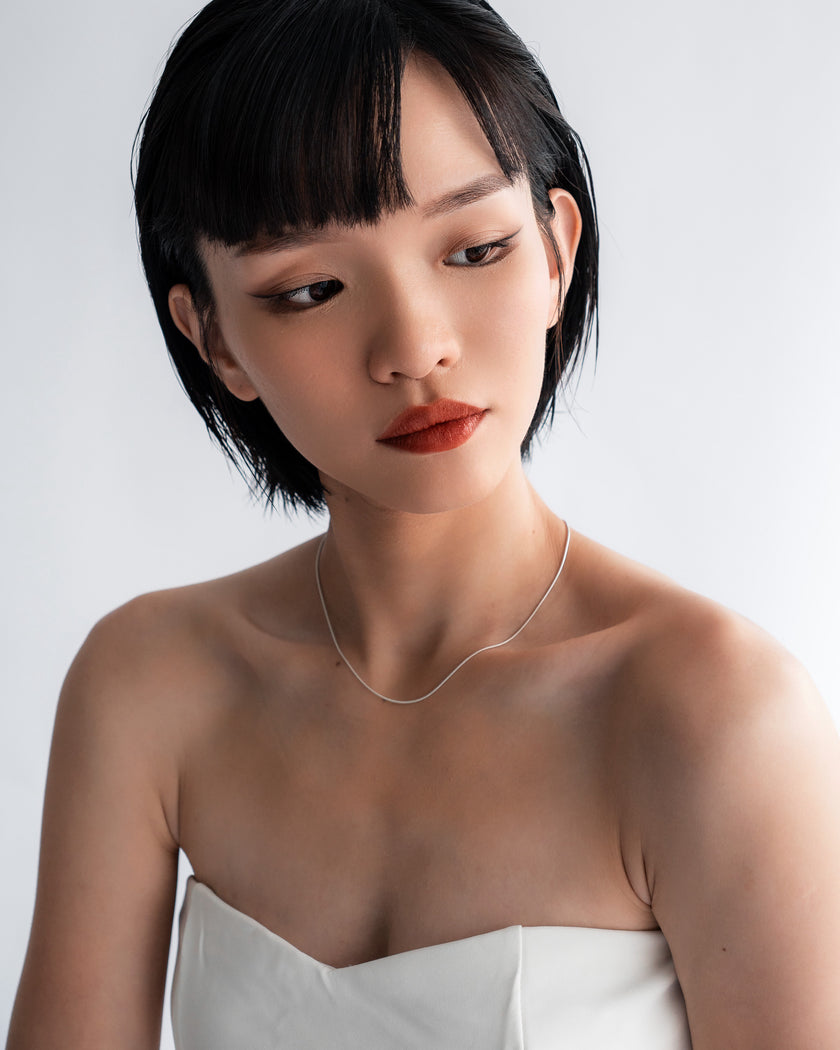 Grace Line Necklace  | Sterling Silver