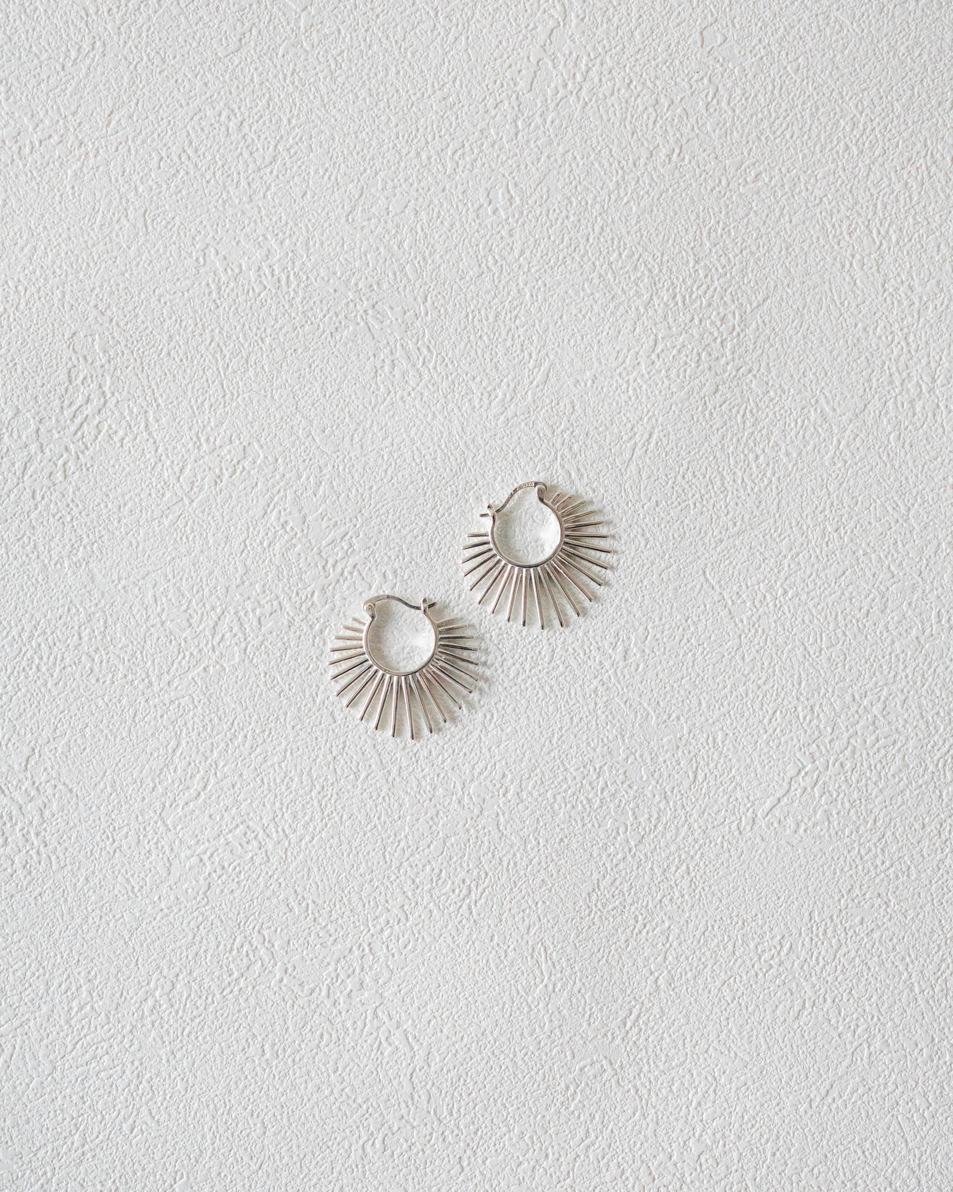 Radiant Apex Hoops | Sterling Silver