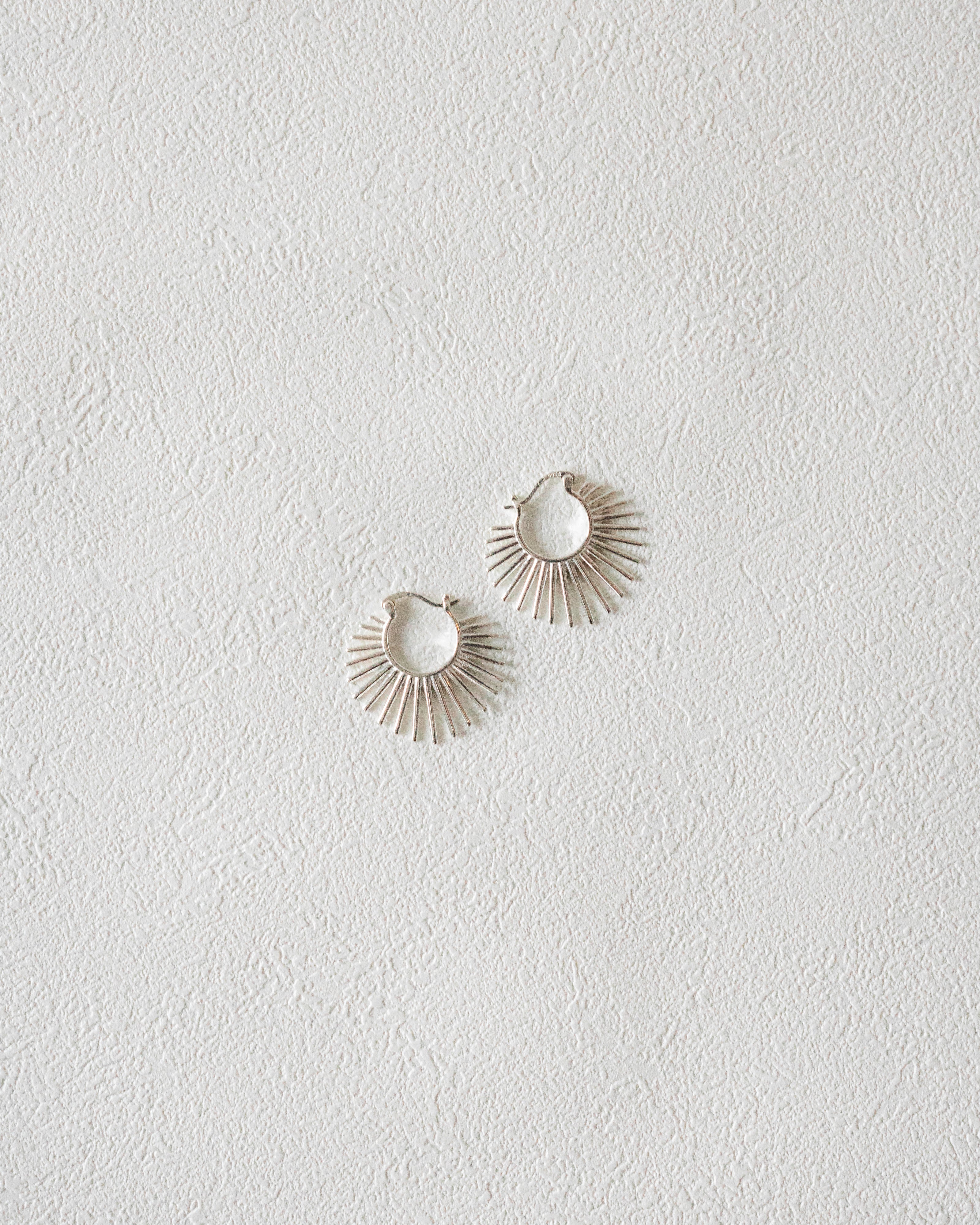 Radiant Apex Hoops | Sterling Silver