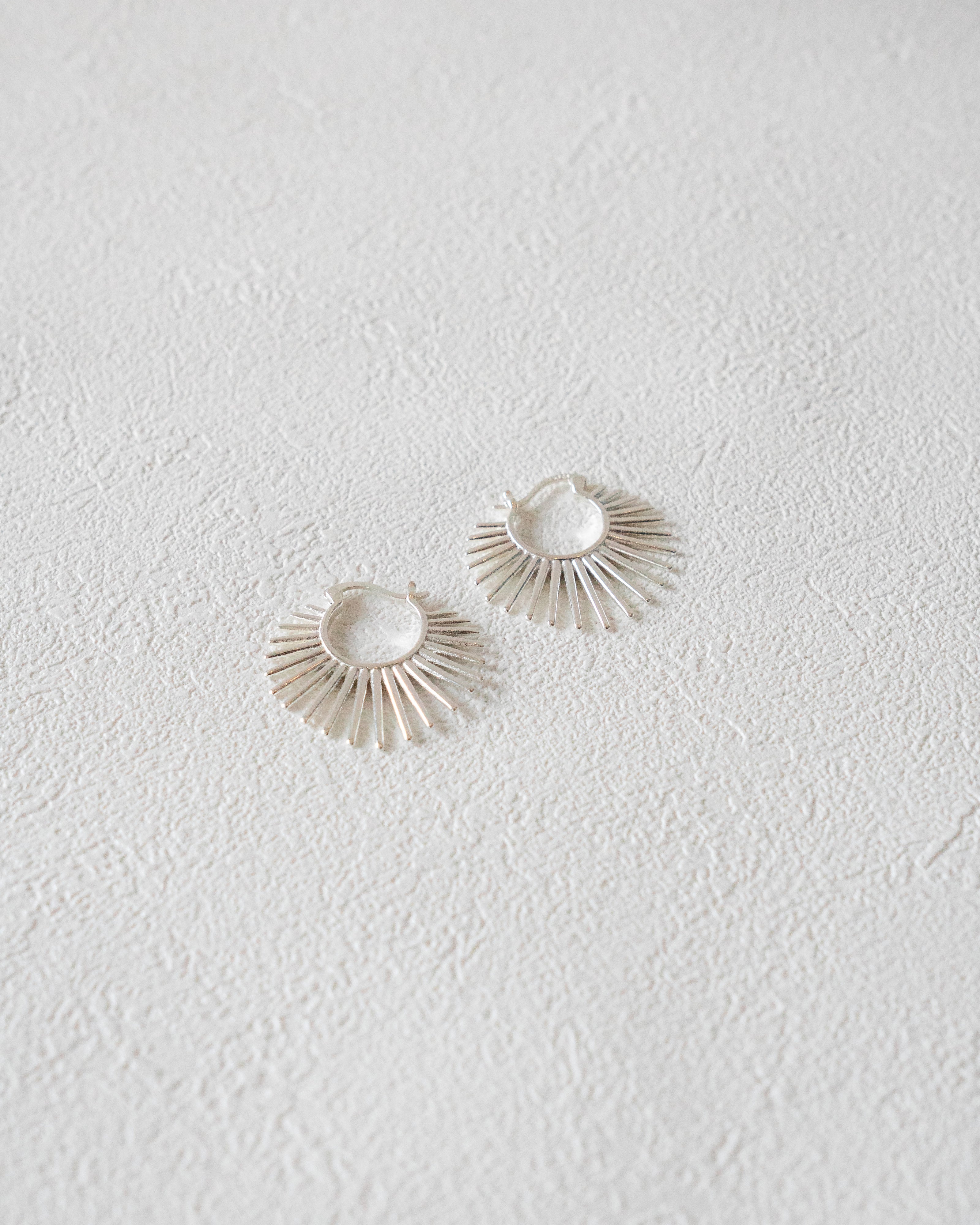 Radiant Apex Hoops | Sterling Silver