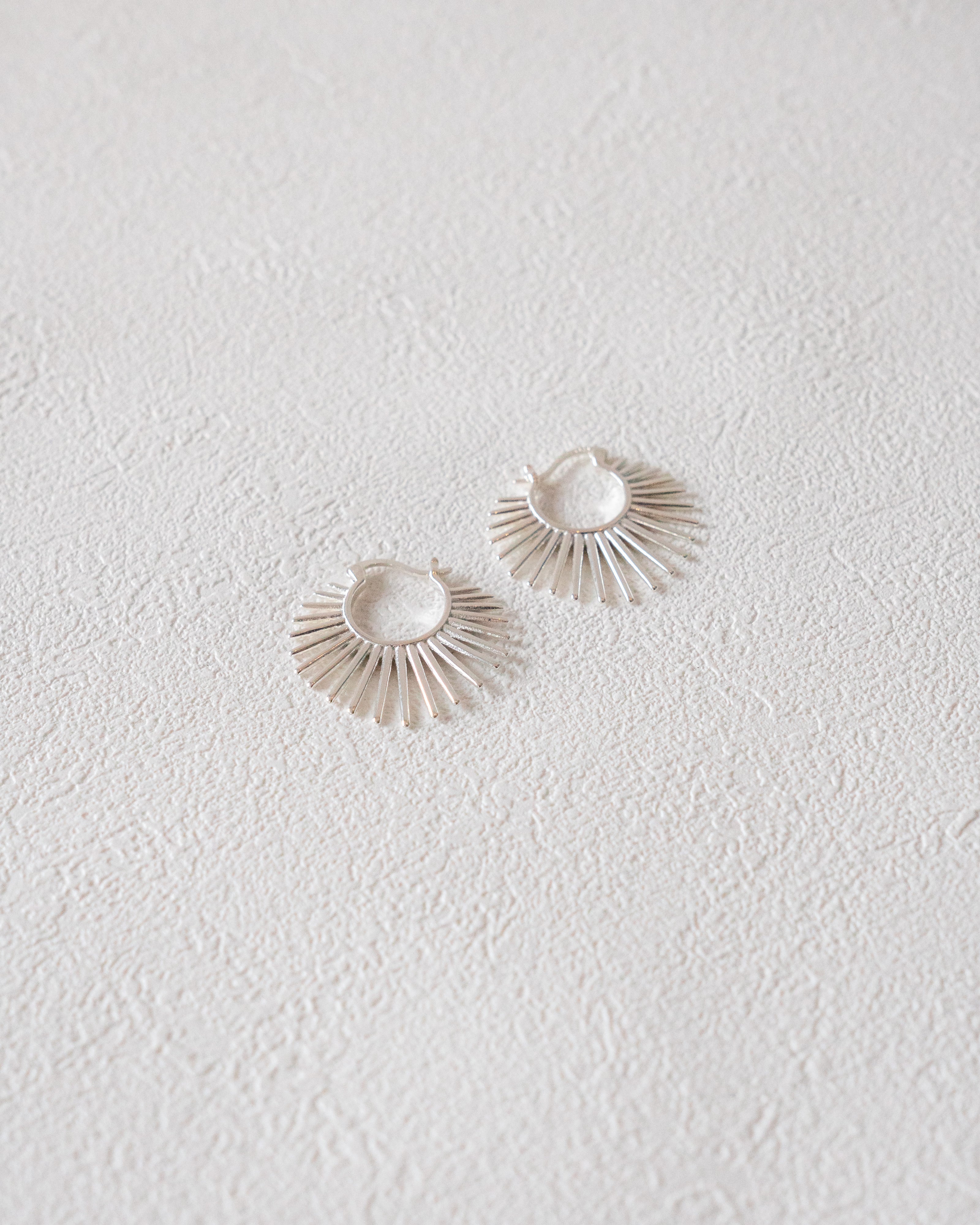 Radiant Apex Hoops | Sterling Silver