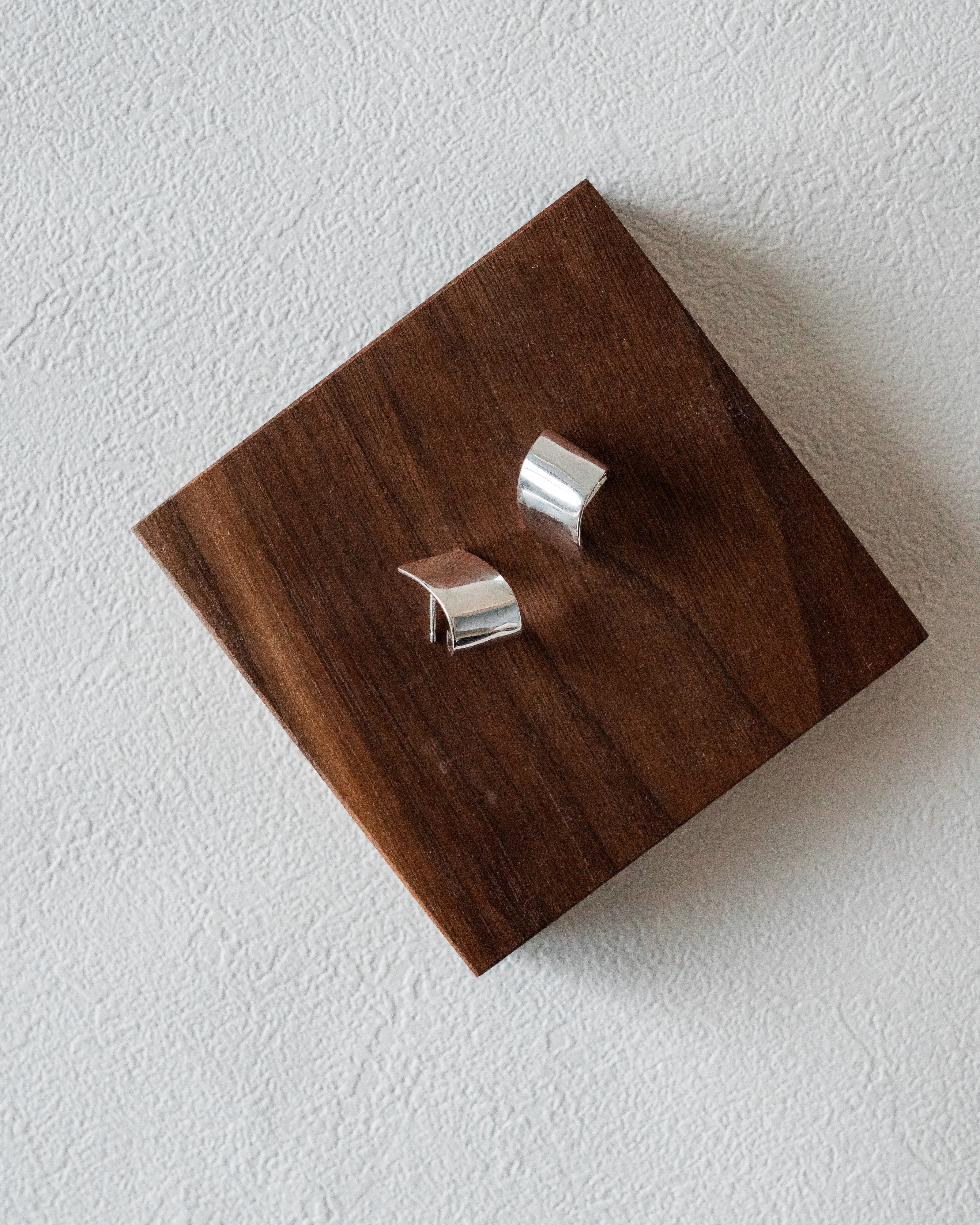 Smooth Slate Stud | Sterling Silver