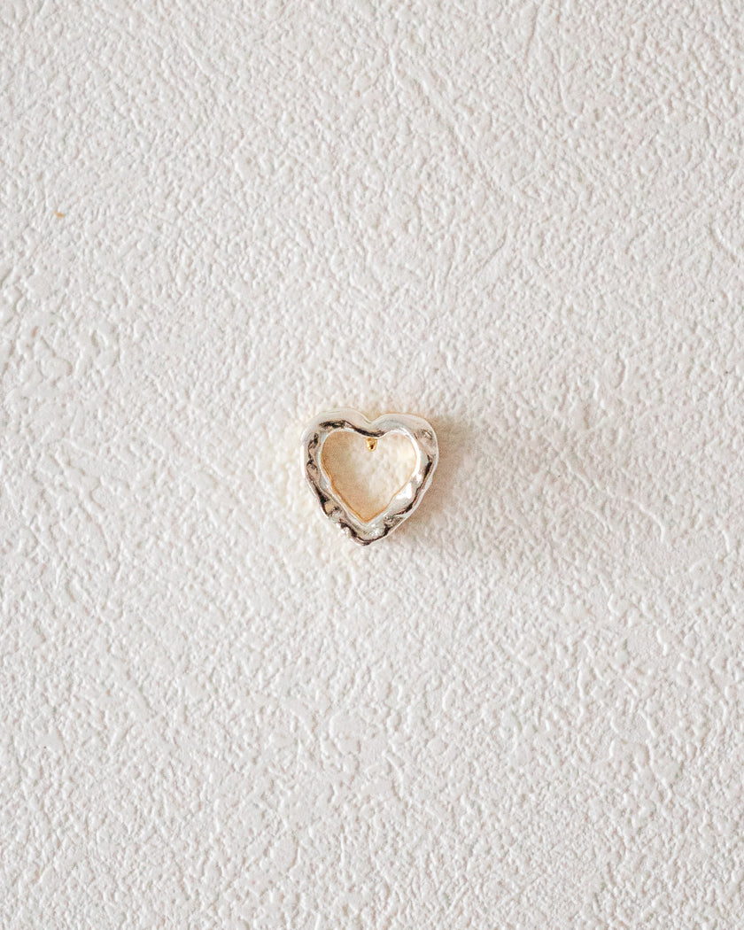 Harmony Duo Tone Heart Hoops | Sterling Silver