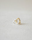 Harmony Duo Tone Heart Hoops | Sterling Silver