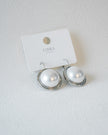 Contemporary Pearl Statement Hoops