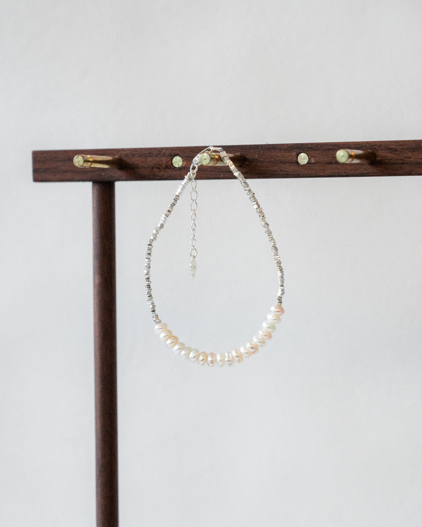 Giselle Pearl Bracelet | Sterling Silver | Fresh Water Pearl