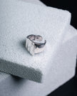 Slice Square Statement Ring | Sterling Silver