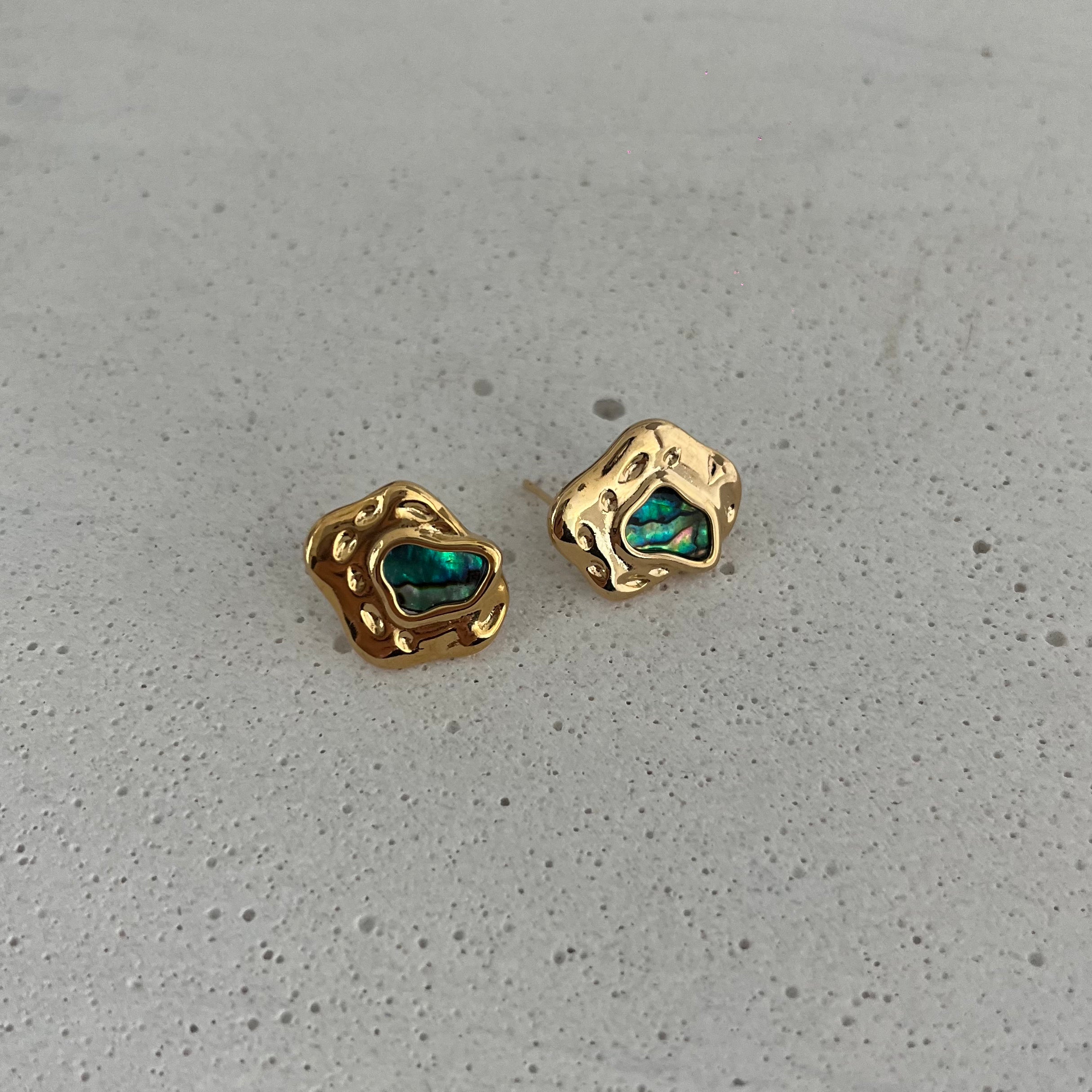 Radiant Abalone Shell Stud