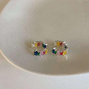 Rainbow Sparkle Hoops