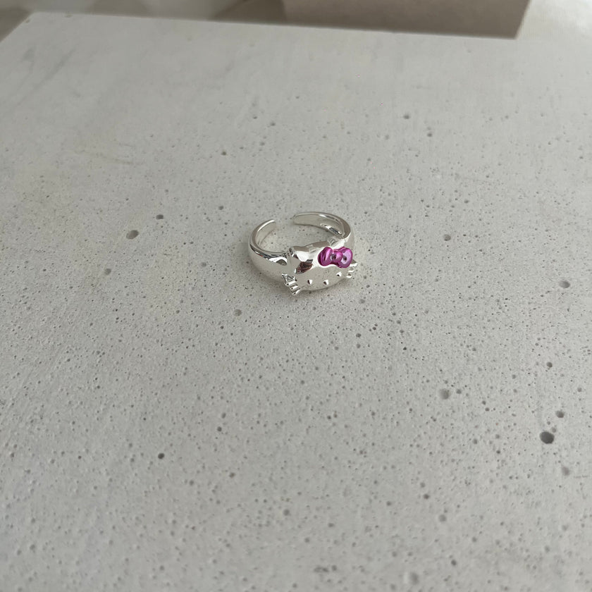 Kitty Blush Bow Ring
