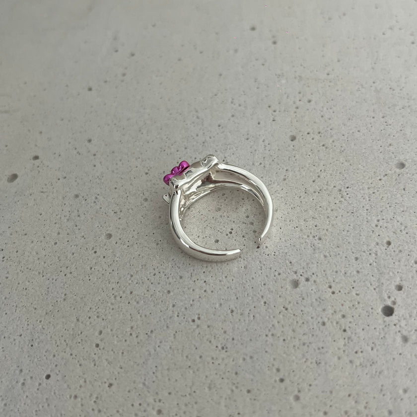 Kitty Blush Bow Ring