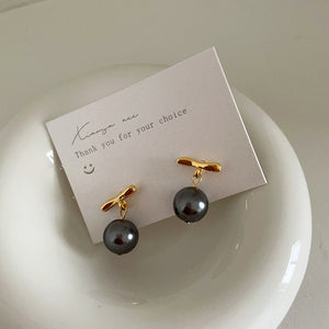 Pearl Charm Drops Stud