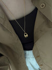 Sculpted Loop Pendant Necklace